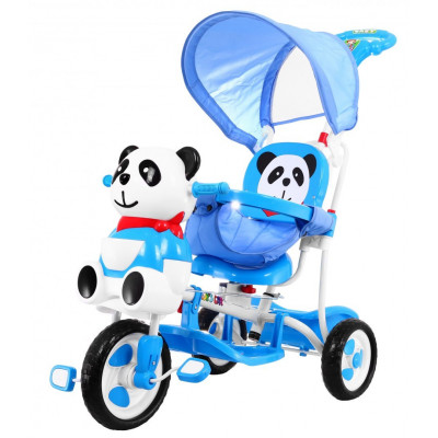 Detská trojkolka panda - modrá